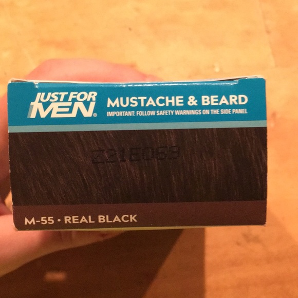 Just For Men Mustache & Beard Easy Brush In Color M-55 Real Black - Picture 2 of 6